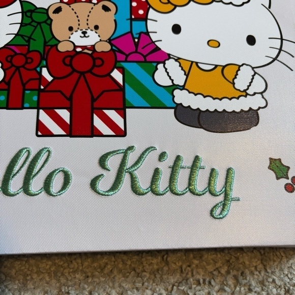 Hello Kitty Textured Canvas NEW Christmas Textured Rectangular Art Decor - Picture 3 of 5